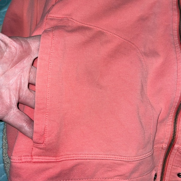 Medium Peach Zip Up Hoodie. - Picture 7 of 7